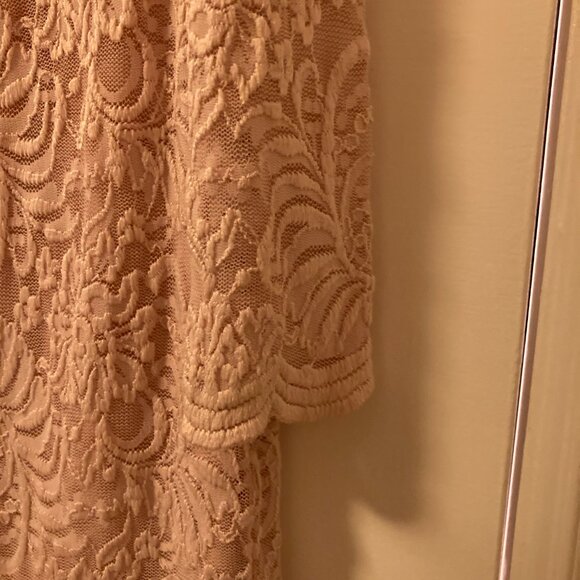 Bebe blush lace long sleeve dress XL - Picture 7 of 16